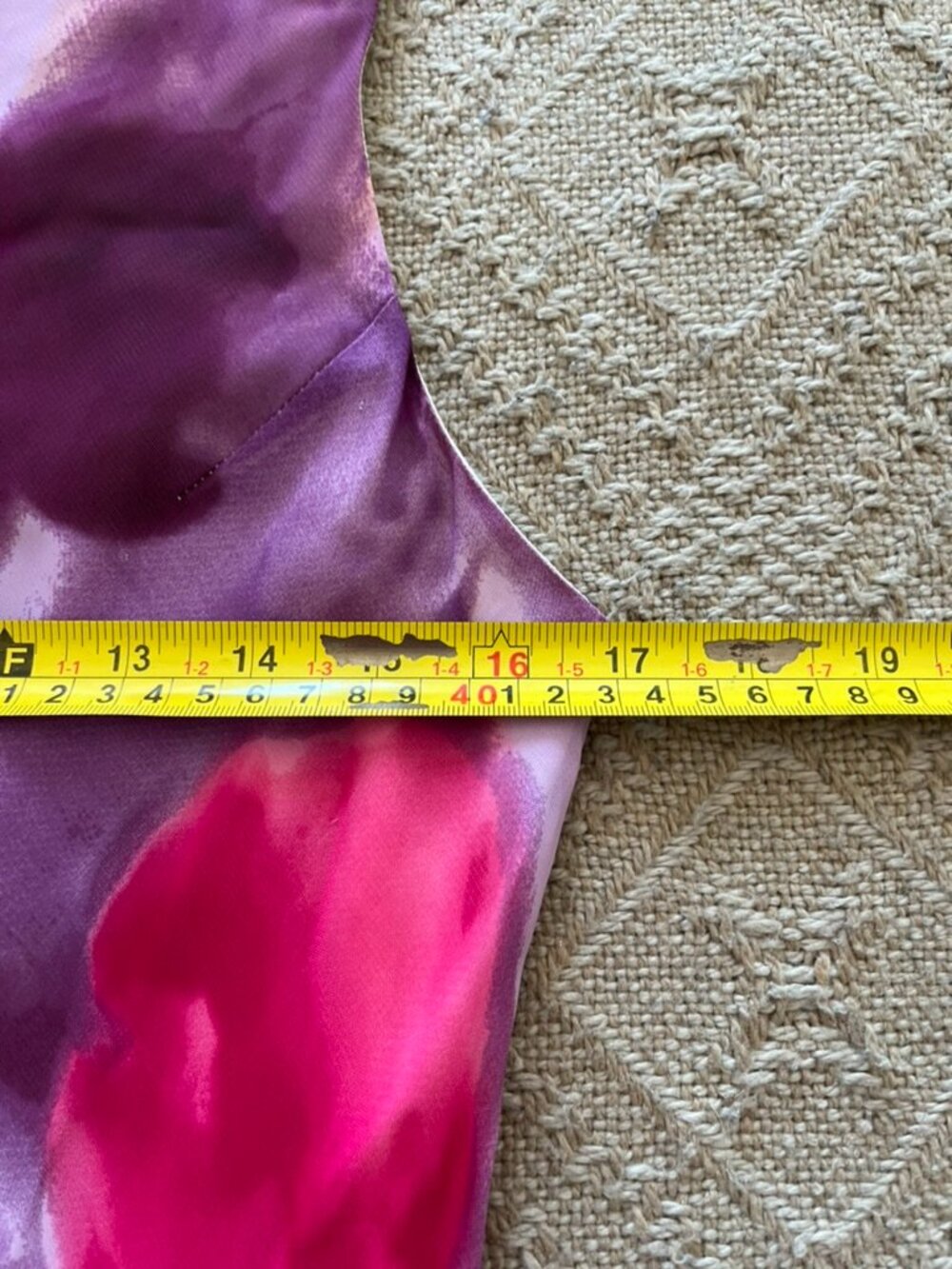 Tessuto Purple Watercolor Rose Maxi Dress 100% Rayon Satin Sleeveless Size L - Picture 6 of 8